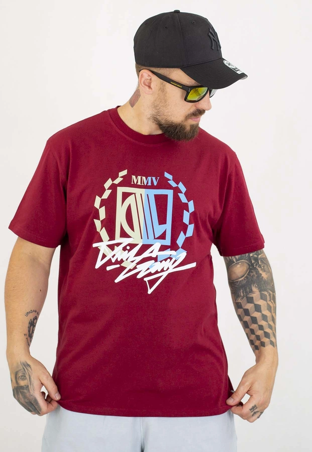 T-shirt Diil Gang bordowy