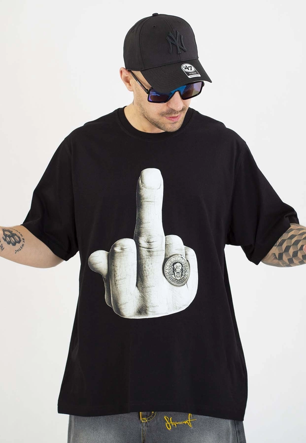 T-shirt Stoprocent FY Fingers czarny