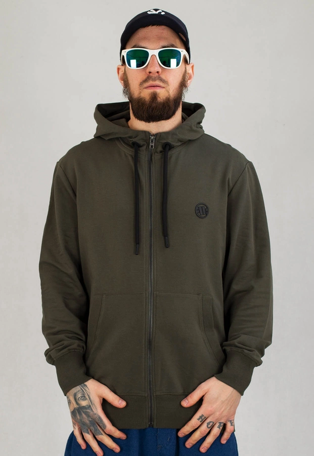 Bluza Pit Bull Hooded Zip French Terry Lotus oliwkowa