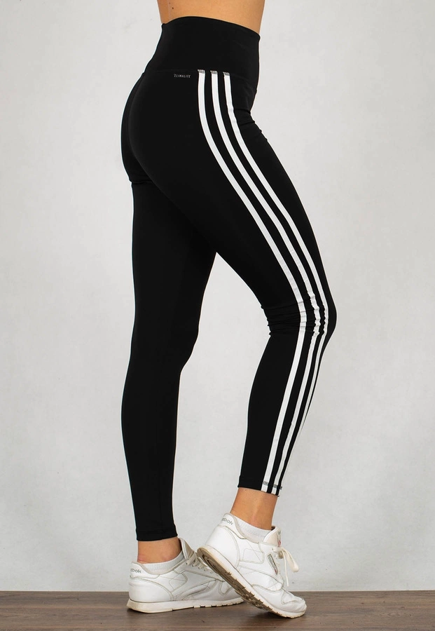 Legginsy Adidas D2M 3-Stripes High-Rise Long Tight DU2040 czarne