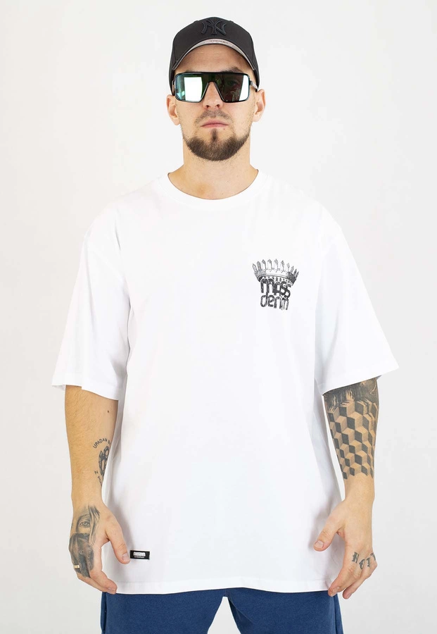 T-shirt Mass Crown biały