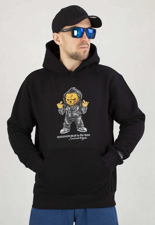 Bluza Środowisko Miejskie Z Kapturem Hooligans Bear czarna