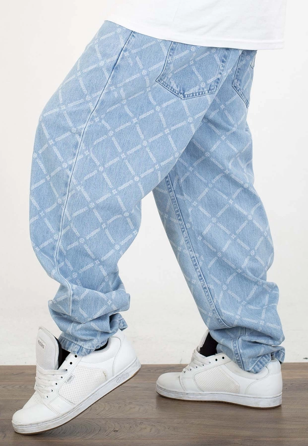 Spodnie Mass Jeans Extra Baggy Fit Monogram light blue