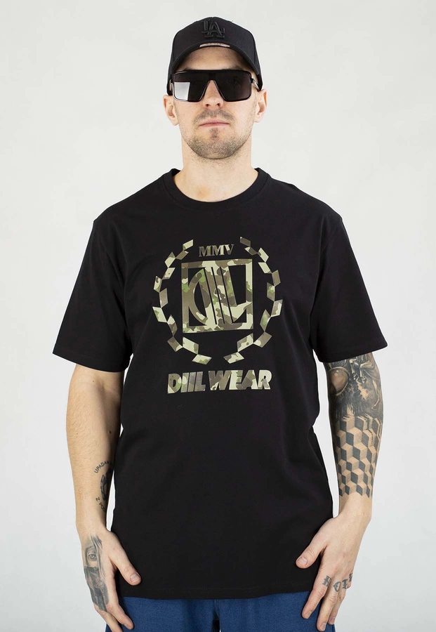 T-shirt Diil Laur Camo czarny