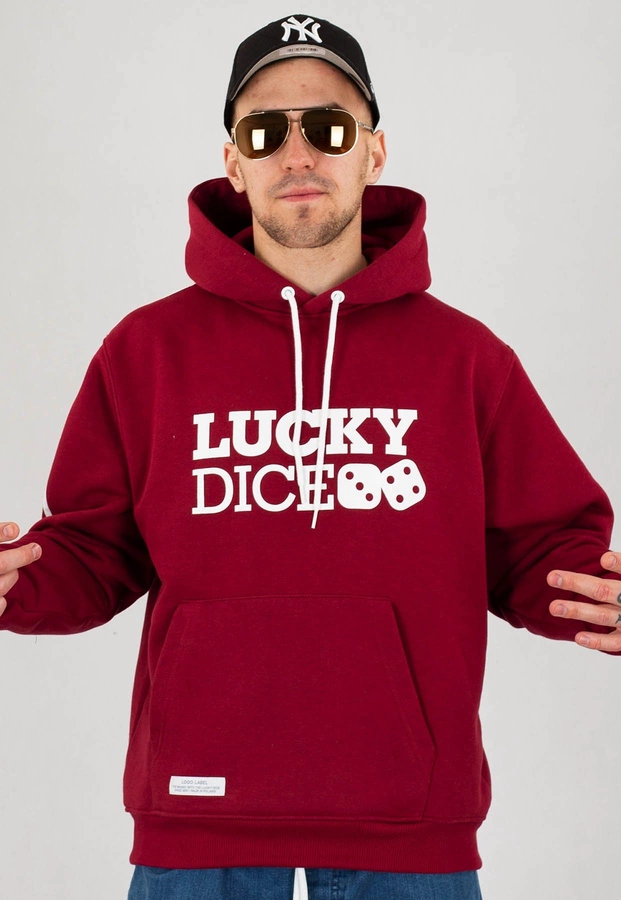 Bluza Lucky Dice Classic PJP bordowa