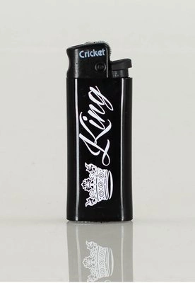 Zapalniczka Cricket Red Eyes King czarno biała