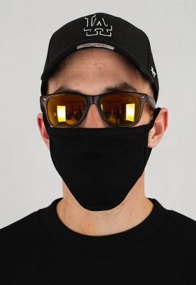 Maska Bawełniana Red Eyes Clear czarna