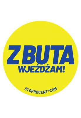 Wlepa Stoprocent Z buta żółta