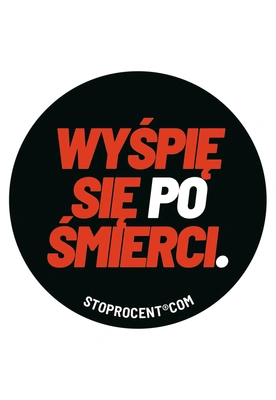 Wlepa Stoprocent Sen czarna