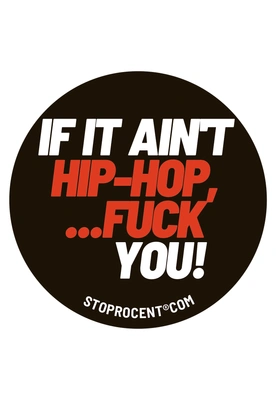 Wlepa Stoprocent Hip Hop czarna