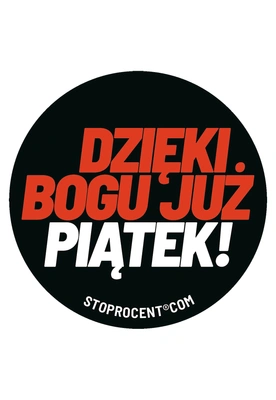 Wlepa Stoprocent Piątek czarna