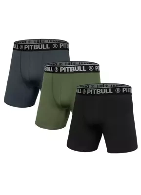 Bokserki Pit Bull 3 Pack Sport oliwkowe grafitowe czarne