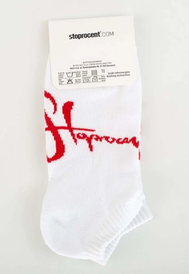 Skiety Stoprocent Tag biało czerwone