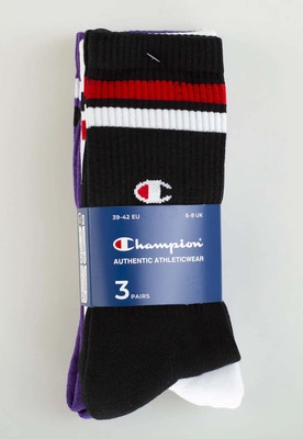 Skiety Champion U20113 3-pak czarne białe fioletowe