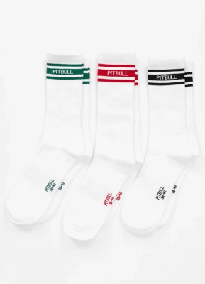 Skiety Pit Bull High Crew Hilltop Thin 3pak White Green
