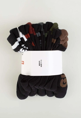 Skiety Globe Tilt Hi Crew 5-Pak Black Assorted