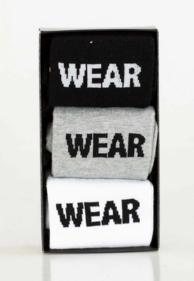 Skiety Jigga Wear Classic Name Crew 3Pak czarne białe szare