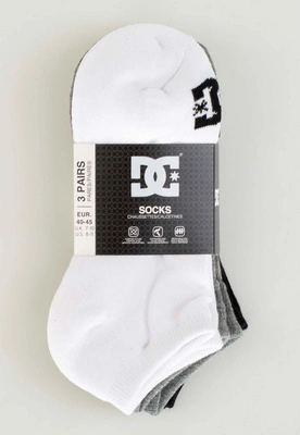 Skiety DC Shoes DC Ankle 3PAK ADYAA03187-KVJ8 białe czarne szare