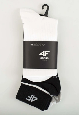 Skiety 4F U449 Unisex 3Pak multikolor białe czarne szare