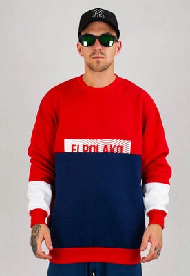 Bluza El Polako 3Cut czerwono granatowa