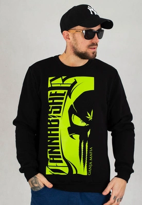 Bluza Ganja Mafia Bez Kaptura Cannabisher czarna