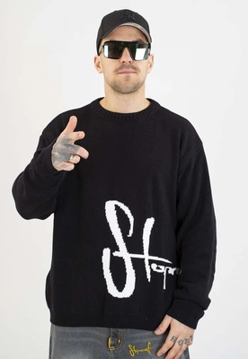 Sweter Stoprocent Tag Frontback czarny