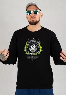 Bluza Ganja Mafia Bez Kaptura Herb czarna