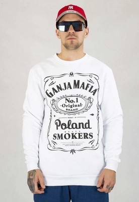 Bluza Ganja Mafia Heavy Smokers biała