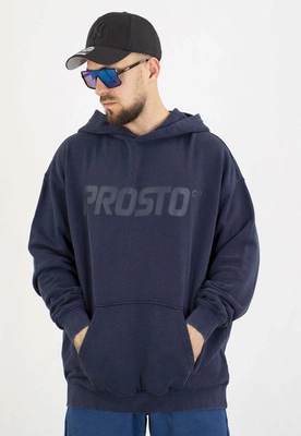 Bluza Prosto Z kapturem Big Log sprana granatowa