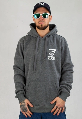 Bluza Grube Lolo Dymek Haft ciemno szaro biała