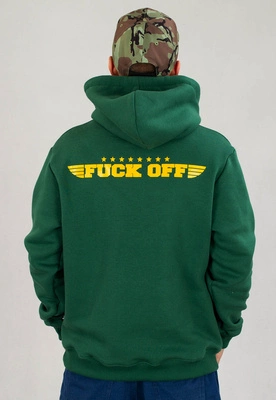 Bluza Red Eyes Fuck Off zielono złota