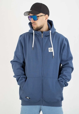 Bluza Mass Z Kapturem ZIP Patch niebieska