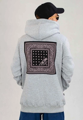 Bluza Diil Z Kapturem ZIP Paisley szara