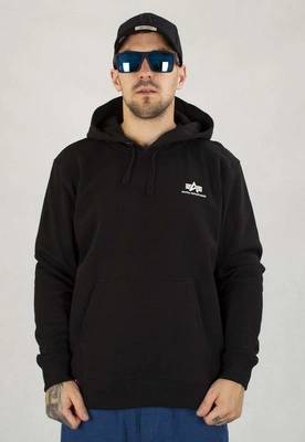 Bluza Alpha Industries Z Kapturem Basic Small Logo 196318 czarna