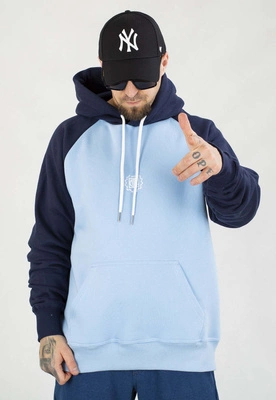 Bluza Diil Z Kapturem Reglan błękitno granatowa