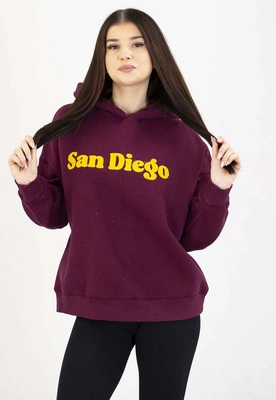 Bluza Pit Bull Z Kapturem San Diego grape wine