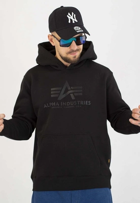 Bluza Alpha Industries Z Kapturem Basic Carbon 146343 czarna