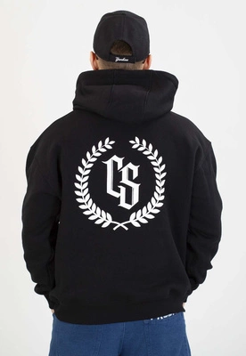 Bluza Ciemna Strefa Z Kapturem Oversize CS Laur czarno biała