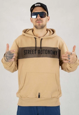 Bluza Street Autonomy Z Kapturem COM beżowo czarna