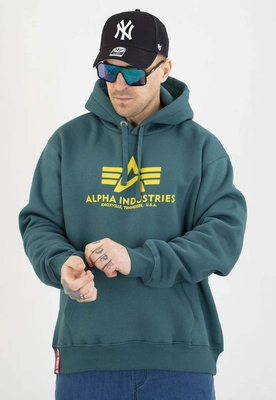 Bluza Alpha Industries Z Kapturem Basic 1783112 zielona