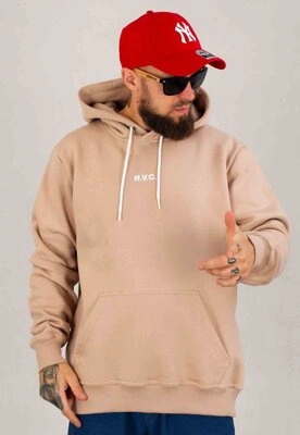 Bluza Nice View Brand Z Kapturem Small beżowa