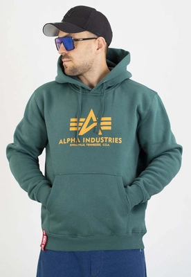Bluza Alpha Industries Z Kapturem Basic 178312 zielona