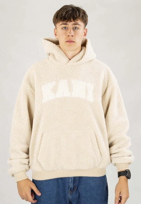 Bluza Karl Kani Z kapturem Serif Teddy 60210117 beżowa