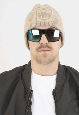 Czapka Zimowa Pit Bull Logo Single Layer Cuff sand