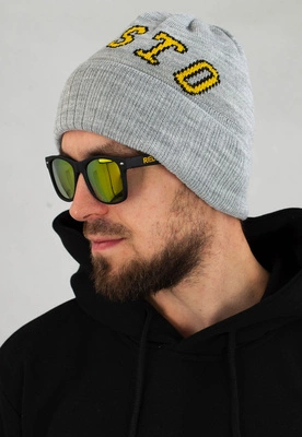 Czapka Prosto Teamo szaro żółta