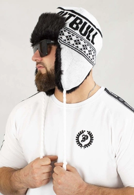 Czapka Pit Bull Zimowa Mission Bay biało czarna