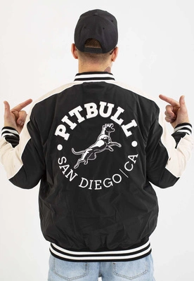 Kurtka Pit Bull Przejściowa Manolito Baseball black white