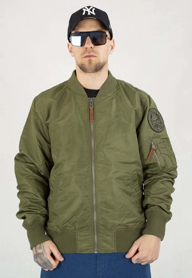 Kurtka Pit Bull Wiosenna MA-1 Logo oliwkowa