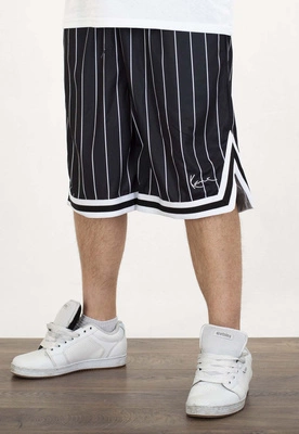 Spodenki Karl Kani Small Signature Pinstripe Mesh 6014920 czarno białe