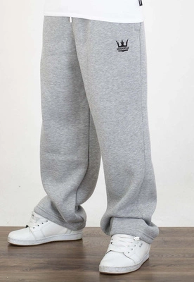 Dresy Jigga Wear Baggy Logo Drawcord jasno szare czarne